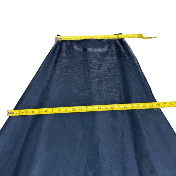 Vtg 80s SCOTT McCLINTOCK Black A-line Maxi Skirt Women’s 4 Romanticgoth HOCO - Picture 9 of 10